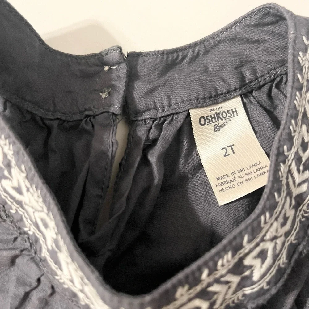 Oshkosh B'gosh Gray Lightweight Halter Dress Toddler Girls 2T